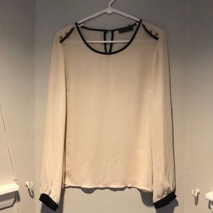 Sheer blouse with button details